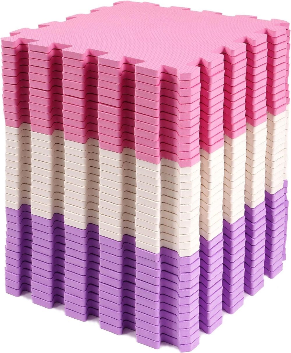 Foam Floor Tiles for Kids - Non-Toxic Comfortable Baby Play Mat and Interlocking Foam Tiles for Crawling & Development, Soft Play Mat for Babies, 36 Tiles Cover 36 SQ SF