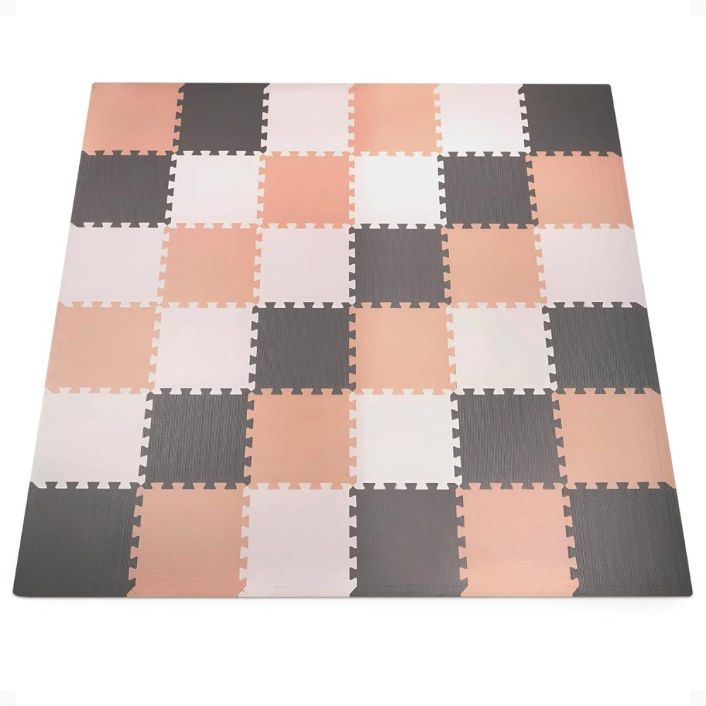 Foam Floor Tiles for Kids - Non-Toxic Comfortable Baby Play Mat and Interlocking Foam Tiles for Crawling & Development, Soft Play Mat for Babies, 36 Tiles Cover 36 SQ SF