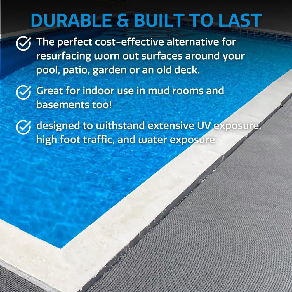 Outdoor Modular Deck Tiles, Interlocking, Slip-Resistant, Self-Draining, Durable Plastic Flooring, Easy Install, UV & Water Resistant, Made in USA, 40 Pack, Green - Image 2