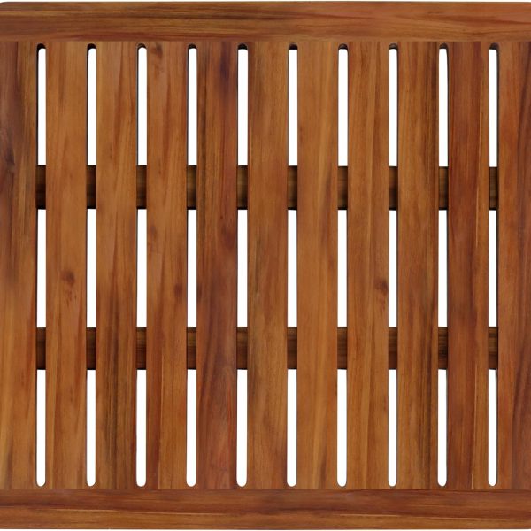 Acacia Wood Shower Mat 21x21 Inches by , Luxury Bath Mat Non Slip for Bathroom Bathtub Shower Spa Garden Home, Wooden Floor Mat Square Large for Outdoor and Indoor
